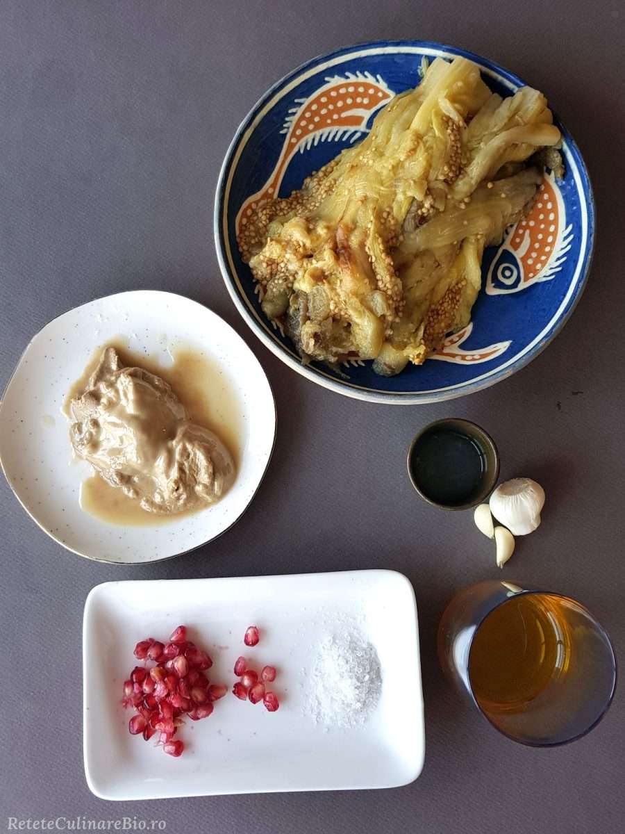 ingrediente mutabal - salata de vinete cu tahini